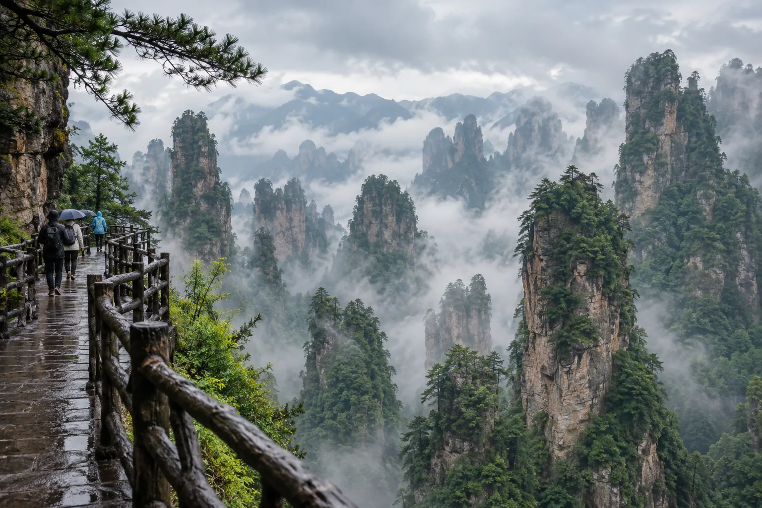张家界遇到雨雾天气怎么调整行程｜天门山、森林公园与备选安排